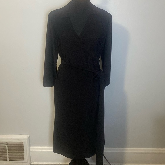 NIC+ZOE Dresses & Skirts - NIC + ZOE Black Onyx Wrap Dress Sz L NWT
